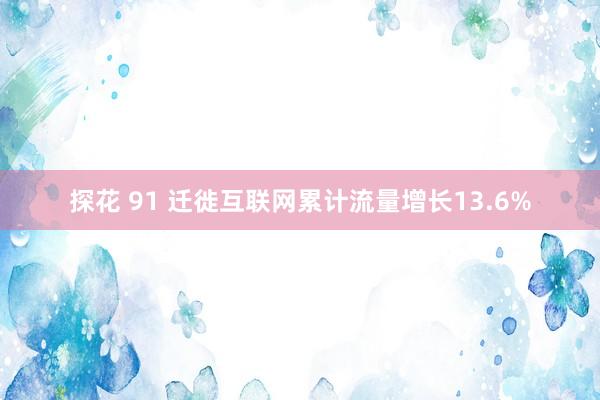 探花 91 迁徙互联网累计流量增长13.6%