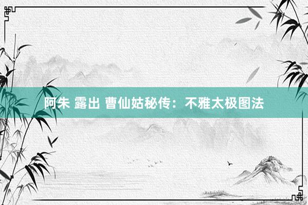 阿朱 露出 曹仙姑秘传：不雅太极图法